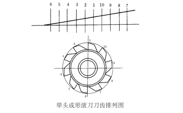 单头成形滚刀刀齿排列图
